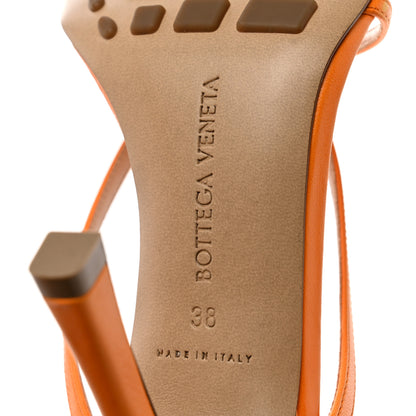 Bottega Veneta Lambskin Stretch Multi Strap 90mm Sandals 38 Tangerine 7 of 8