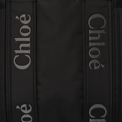 Chloe Recycled Polyester Medium Woody Ribbon Tote Black 7 of 10