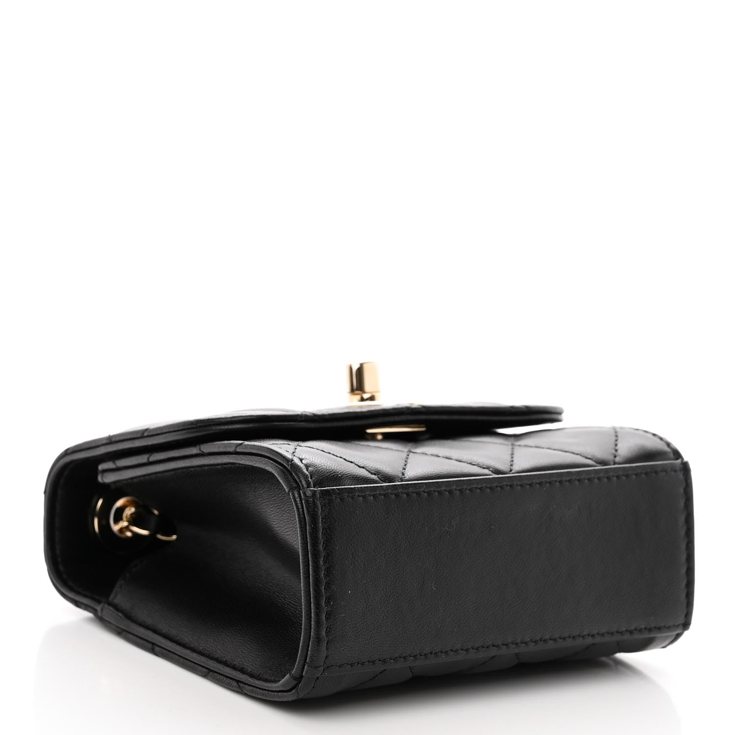 Chanel Lambskin Quilted Mini Trendy CC Clutch With Chain Black 4 of 10