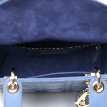 Christian Dior Lambskin Cannage Gradient Small My ABCDior Lady Dior Indigo Blue 10 of 12