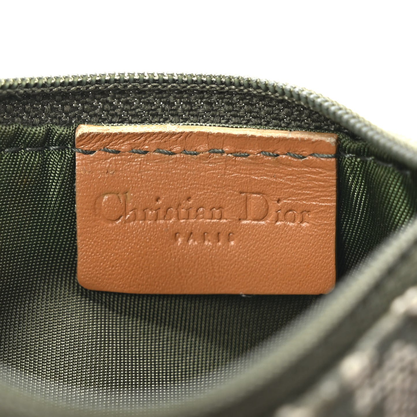 Monogram Saddle Coin Purse Green