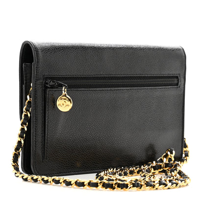 Chanel Caviar Timeless CC Wallet on Chain WOC Black 3 of 11