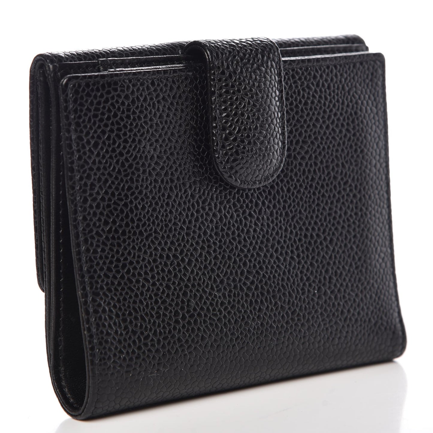 Caviar Timeless CC Compact French Wallet Black