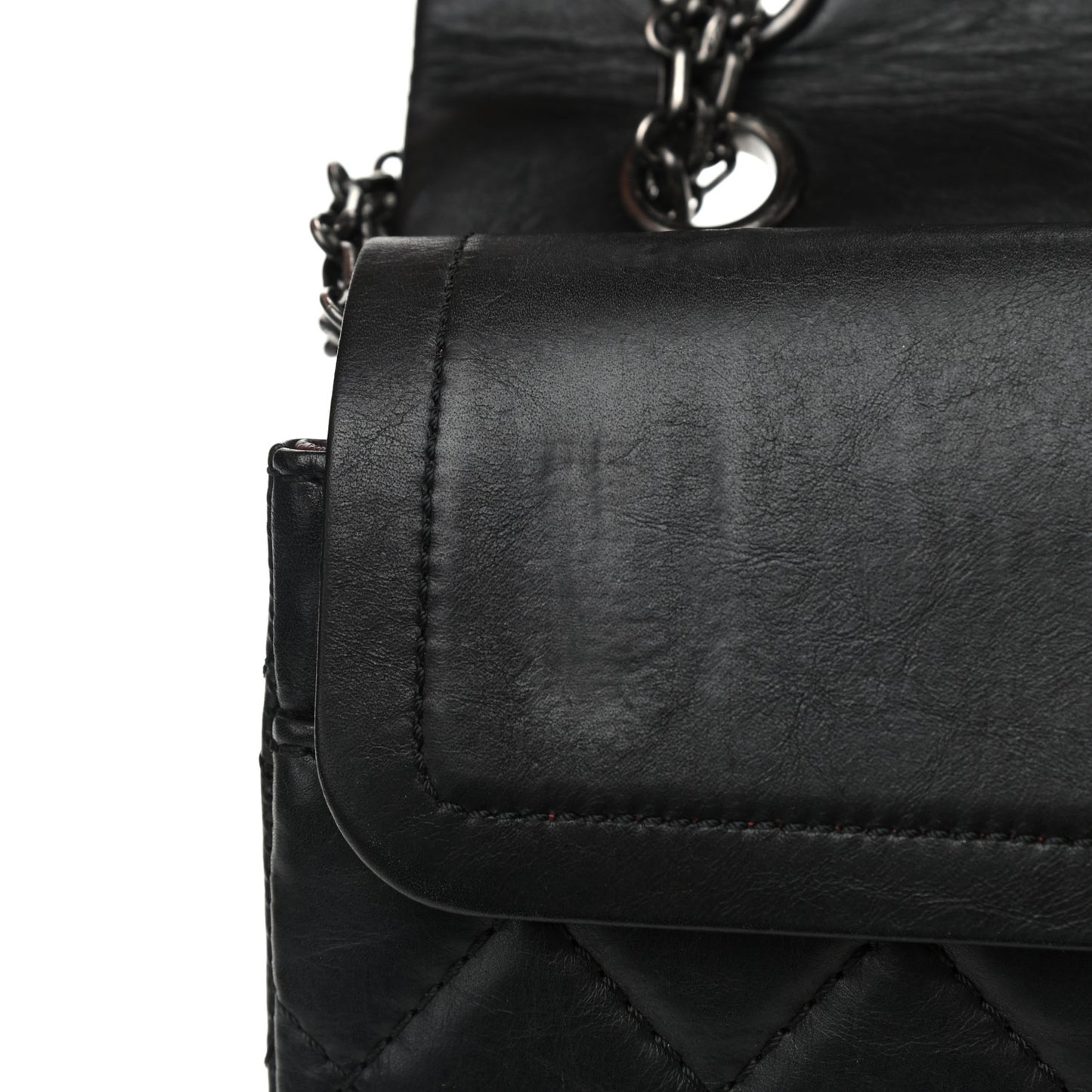 Aged Calfskin Quilted 2.55 Reissue 226 Flap Black