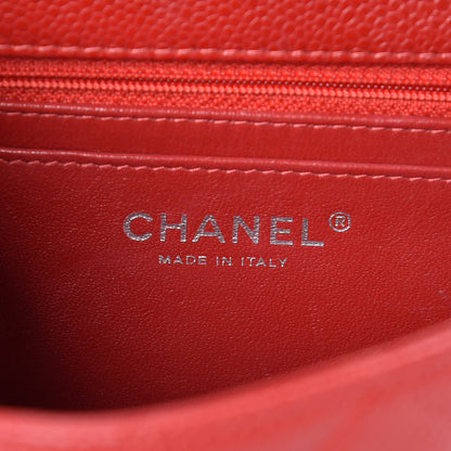 Chanel Caviar Quilted Mini Rectangular Flap Red 6 of 9