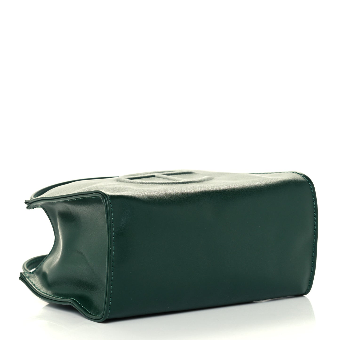Vegan Leather Small Shopping Bag Dark Olive