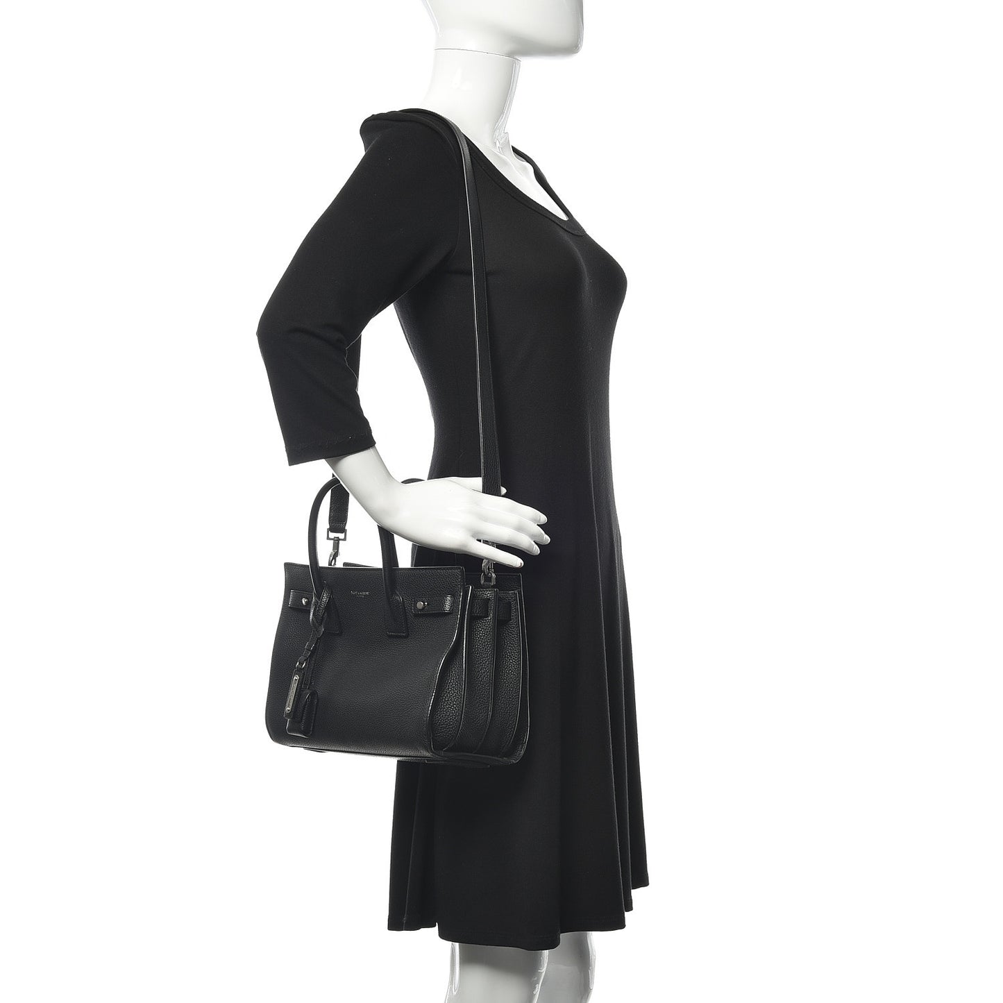 Grained Calfskin Baby Sac De Jour Souple Black