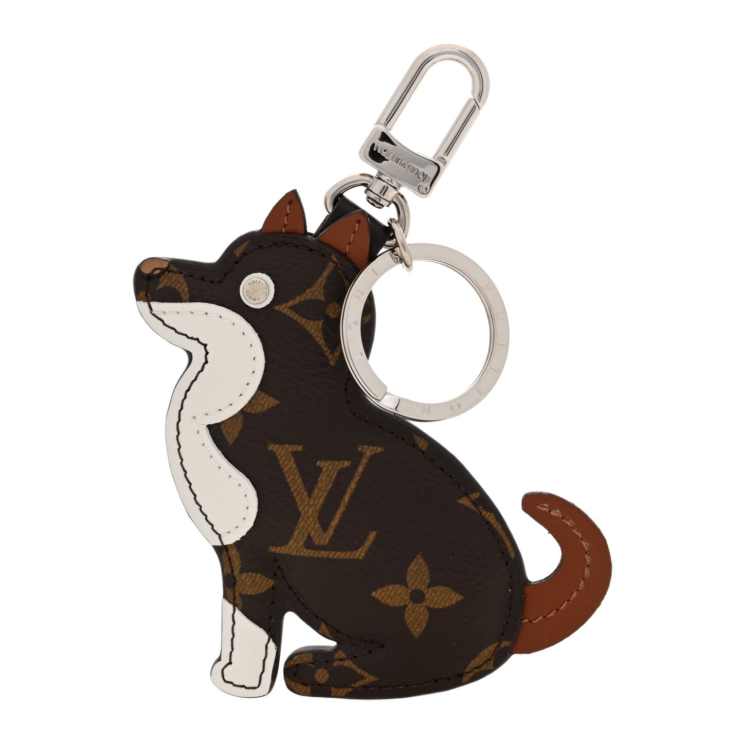 Monogram Dog Bag Charm Key Holder
