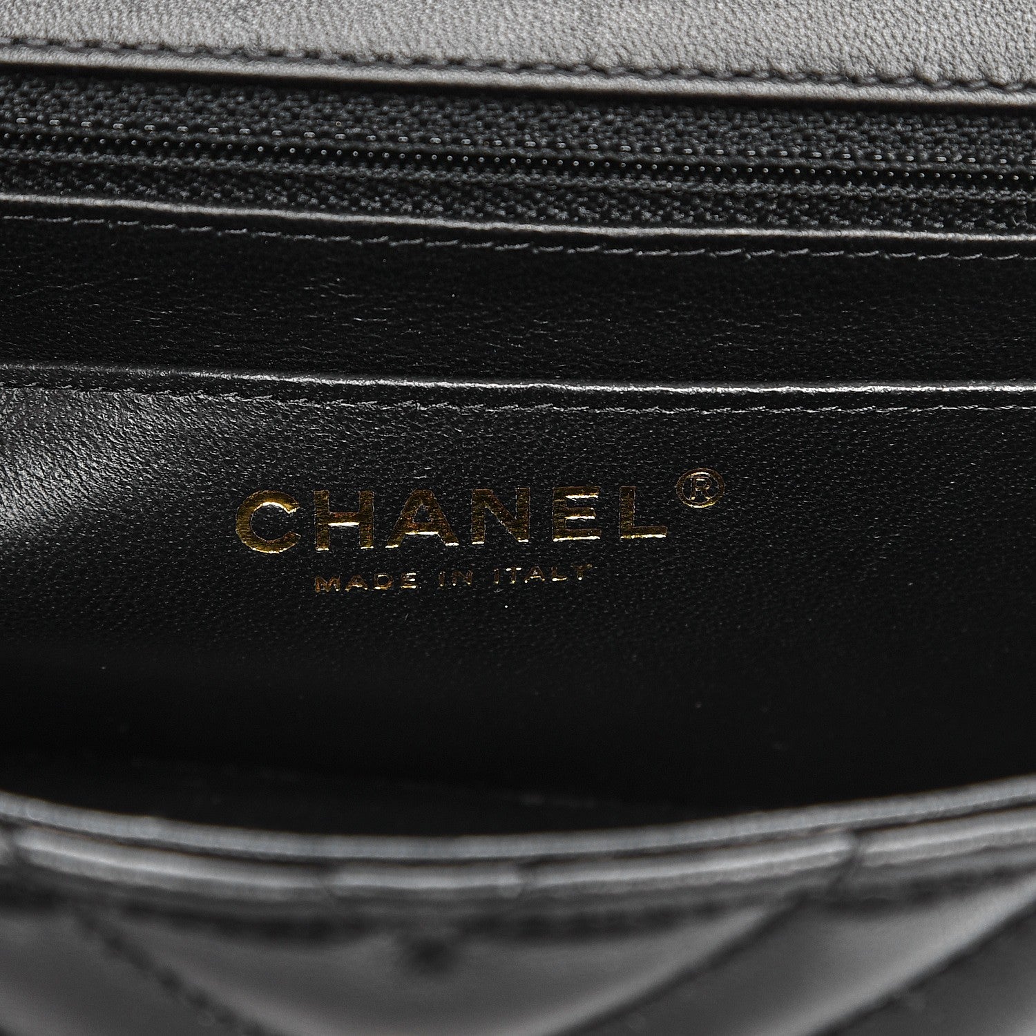 Chanel Lambskin Chevron Quilted Mini Rectangular Flap Black 6 of 8