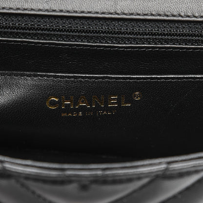 Chanel Lambskin Chevron Quilted Mini Rectangular Flap Black 6 of 8