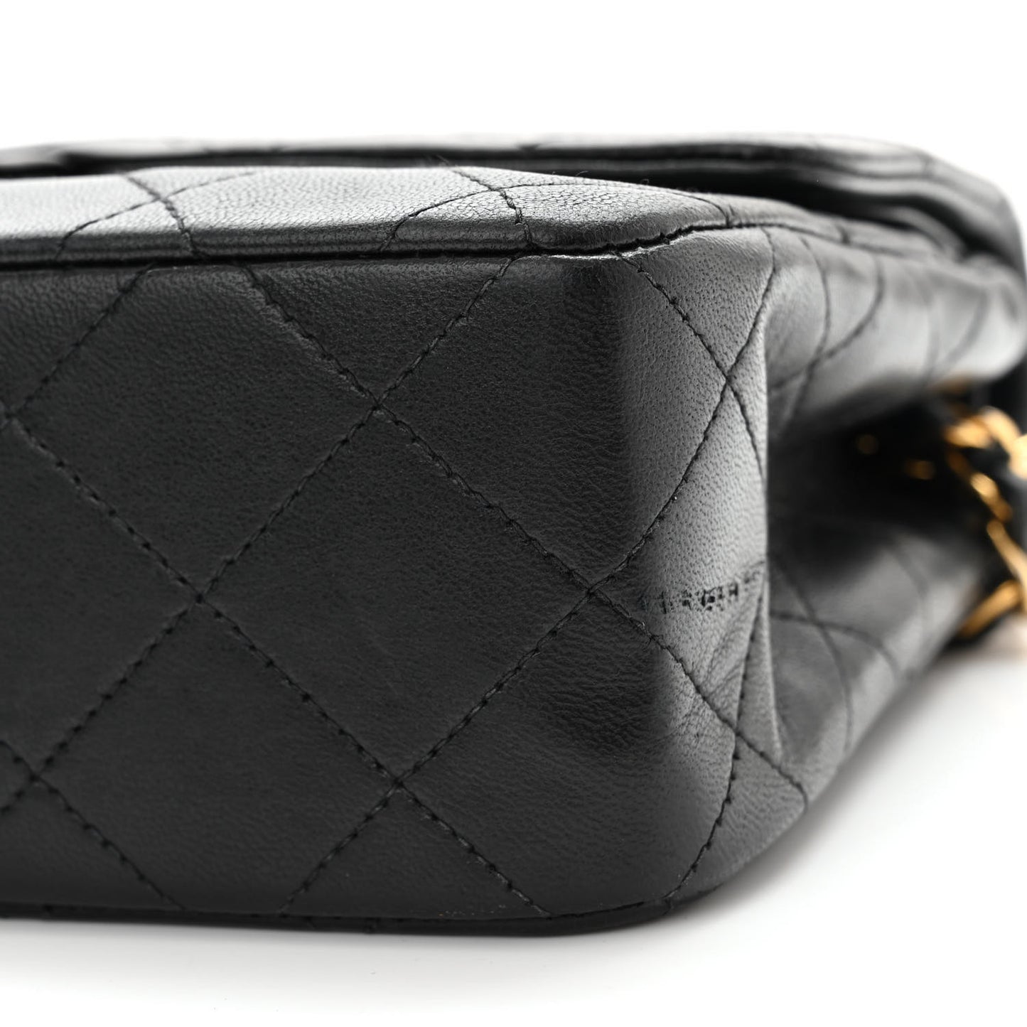 Lambskin Quilted Small Double Flap Black