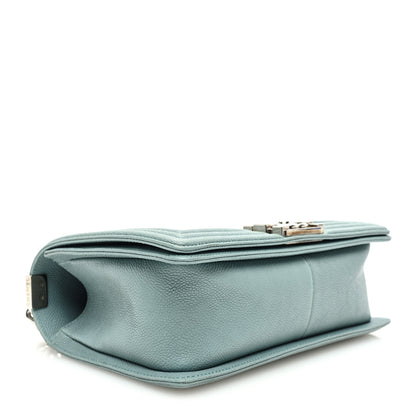 Chanel Caviar Quilted Medium Boy Flap Light Blue 4 of 11