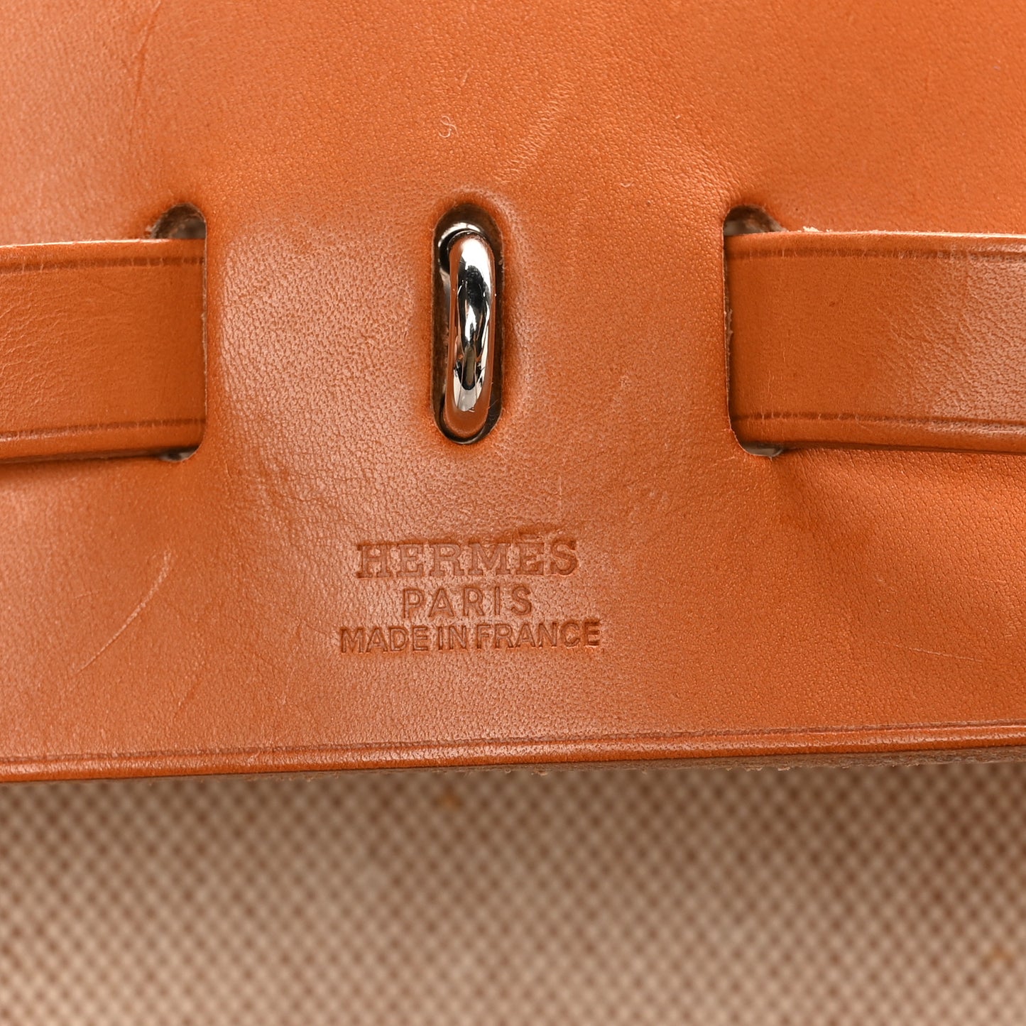 Toile Vache Calfskin Herbag 30 PM Backpack Natural