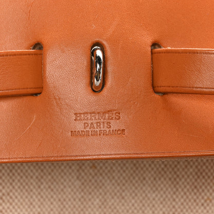 Hermes Toile Vache Calfskin Herbag 30 PM Backpack Natural 6 of 10