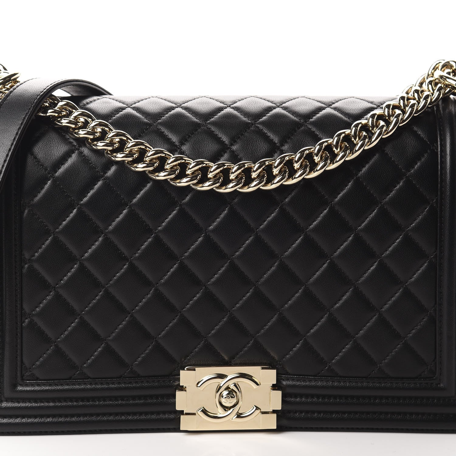 Chanel Lambskin Quilted New Medium Boy Flap Black 11 of 12