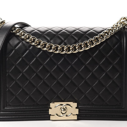 Chanel Lambskin Quilted New Medium Boy Flap Black 11 of 12