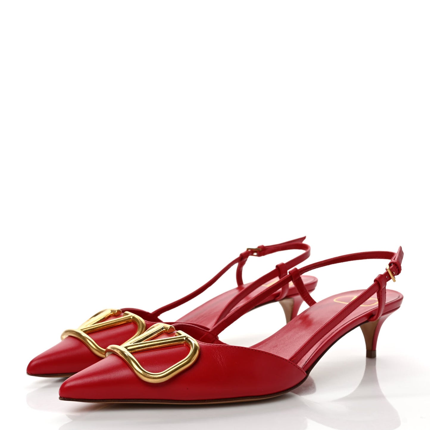 Calfskin Vlogo Slingback 40mm Pumps 36.5 Rouge Pur