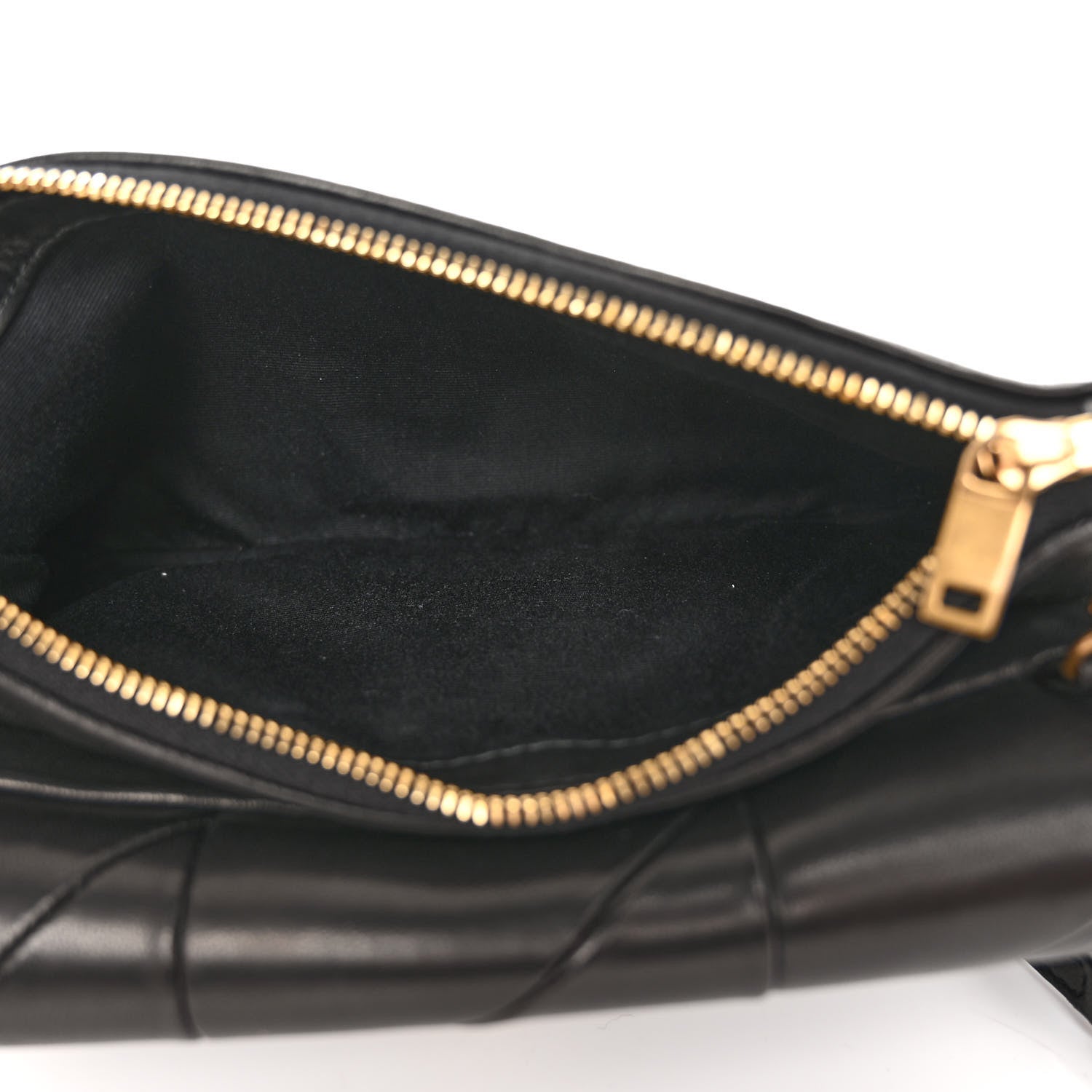 Saint Laurent Lambskin Patchwork Monogram Jamie Chain Wallet Black 6 of 10