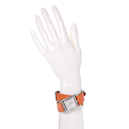 Hermes Stainless Steel Swift 29mm Cape Cod Double Tour Quartz Watch Orange 2 of 9