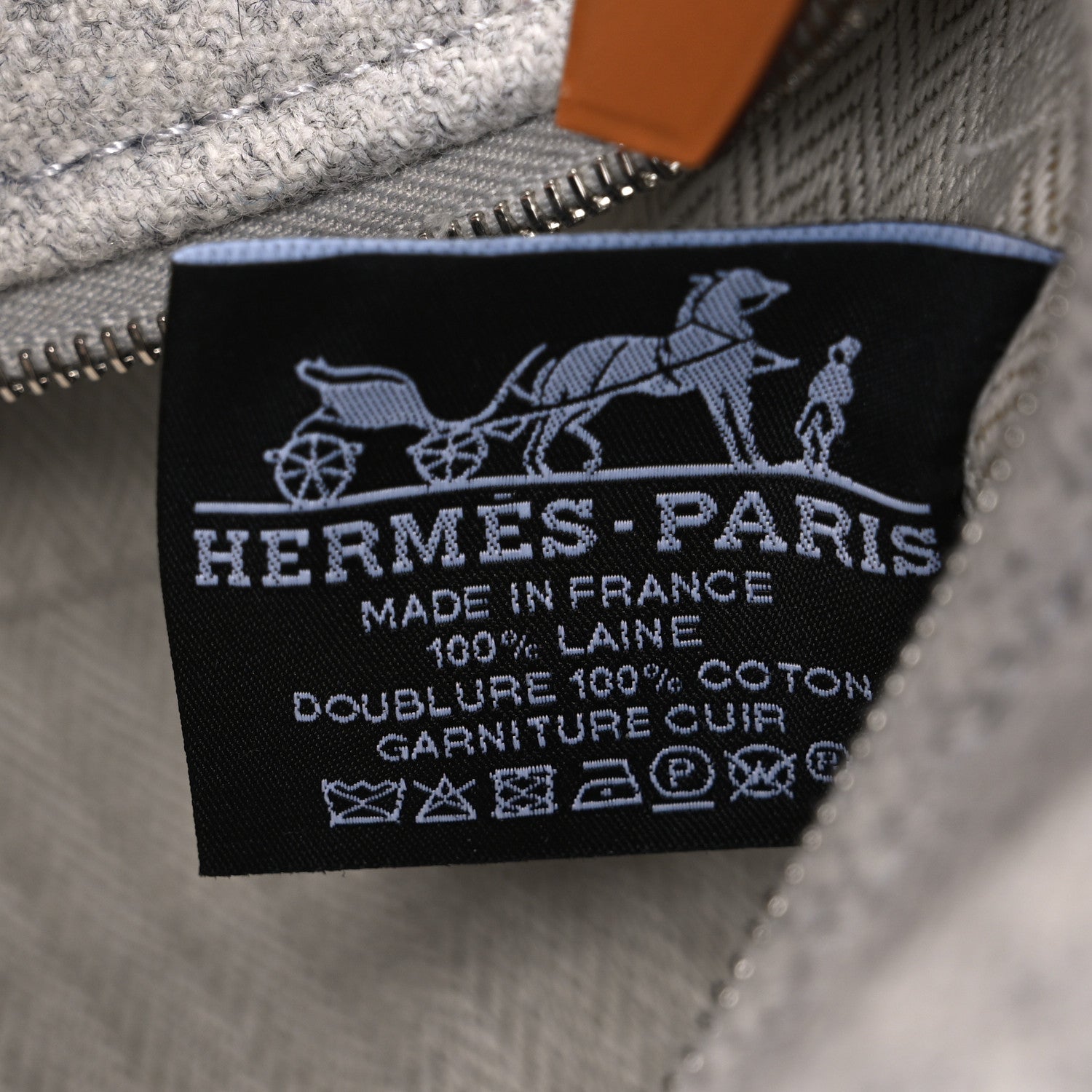 Hermes Canvas Small Bride-A-Brac Pouch Gris Flanelle 6 of 9