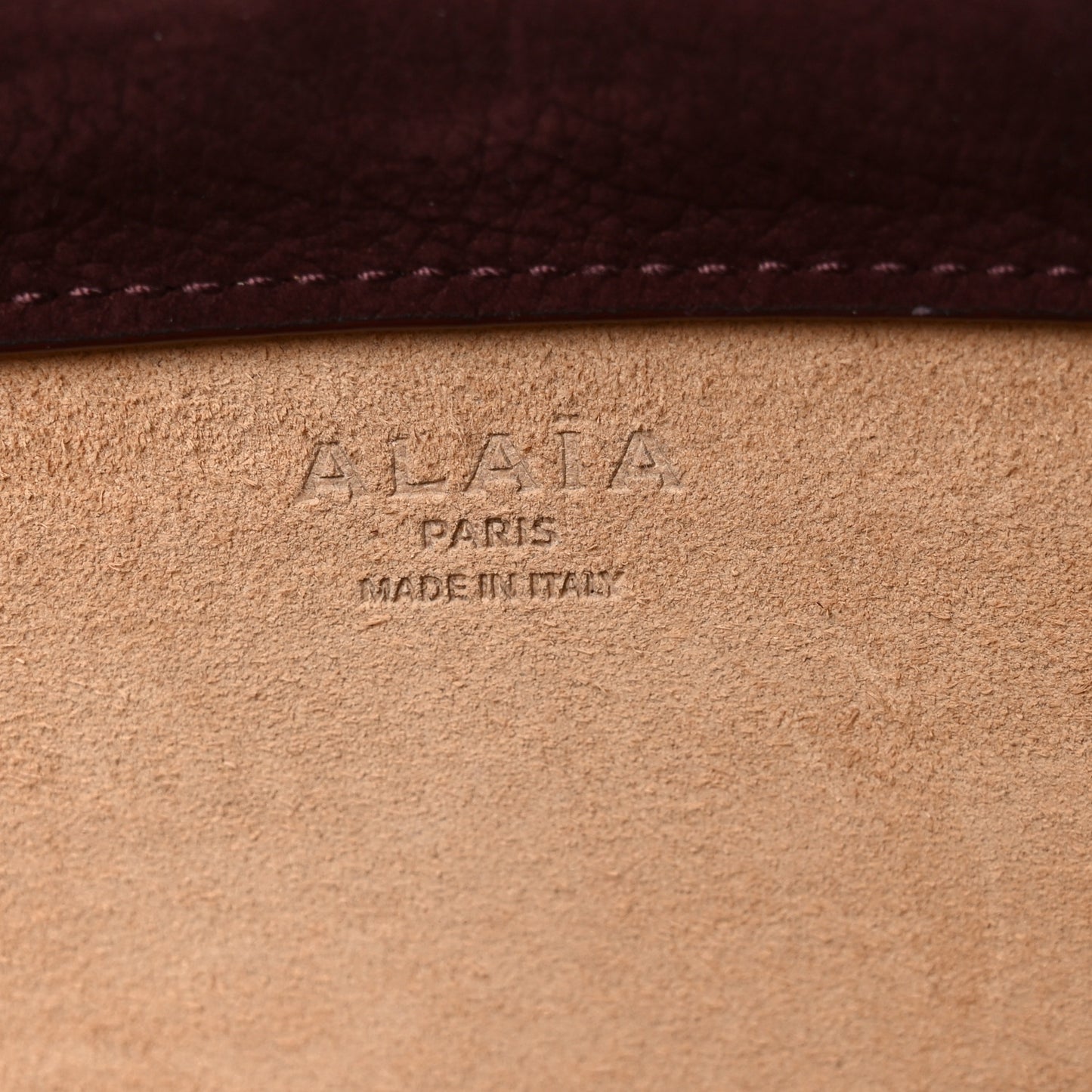 Nubuck Medium Le Click East West Bag Rouge Grenat