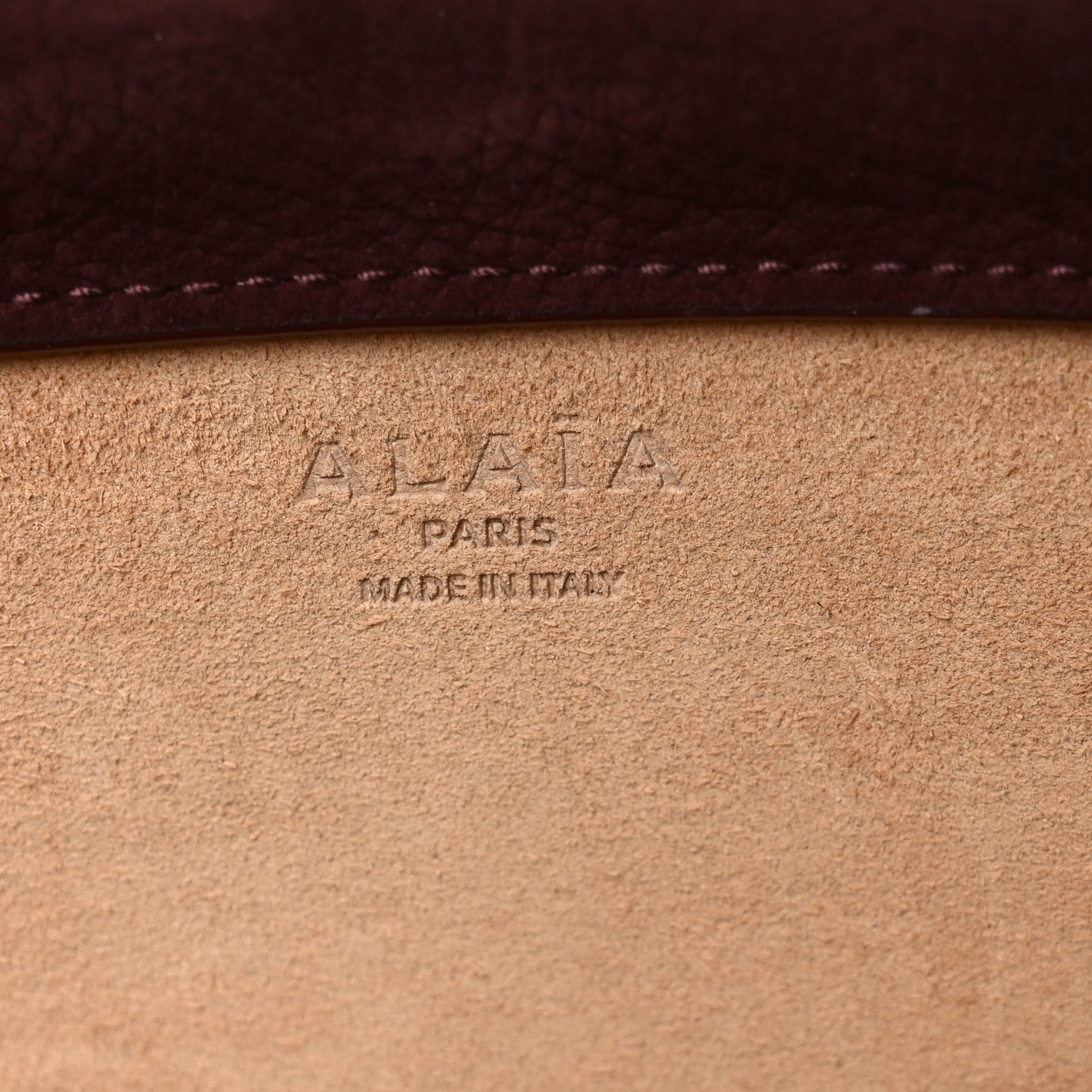 Alaia Nubuck Medium Le Click East West Bag Rouge Grenat 6 of 9