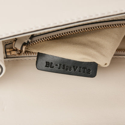 Valentino Garavani Vitello Medium Glam Lock Rockstud Flap Light Ivory 8 of 8
