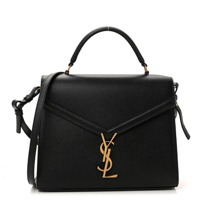 Saint Laurent Grain de Poudre Medium Classic Monogram Cassandra Top Handle Black Rouge Legion 1 of 9