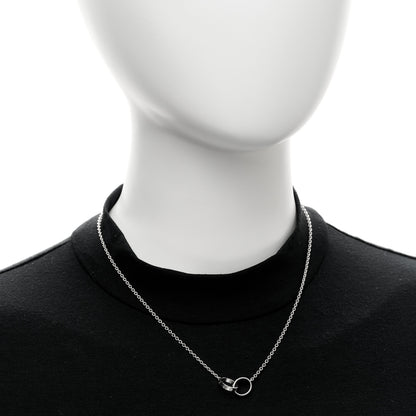 Cartier 18K White Gold Interlocking LOVE Necklace 2 of 5