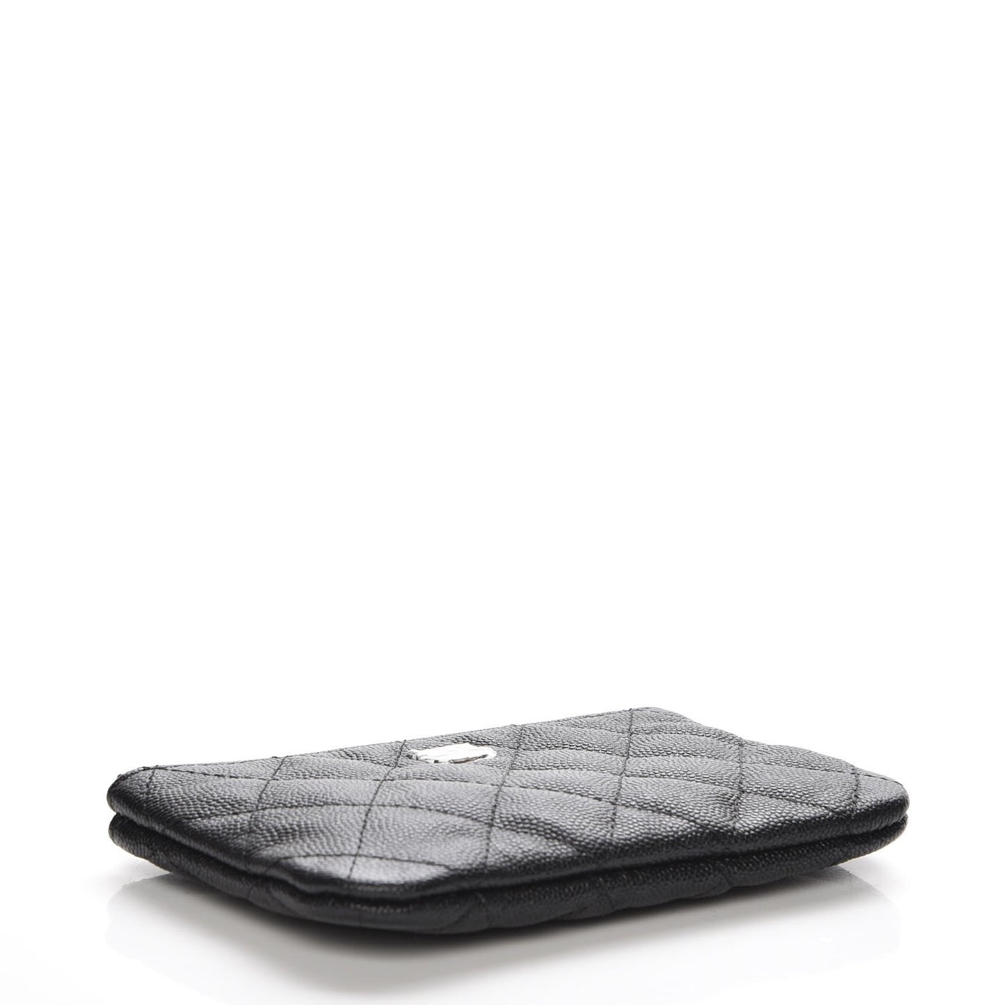 Caviar Quilted Small Cosmetic Case Black