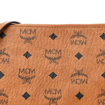 MCM Visetos Medium Crossbody Pouch Cognac 8 of 10