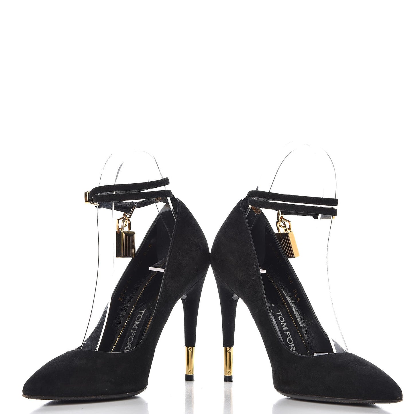Suede Ankle-Lock Pumps 35 Black