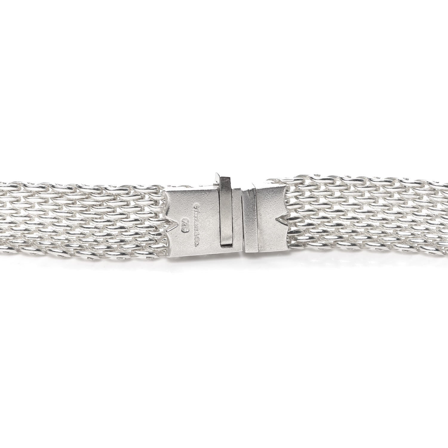 Tiffany Sterling Silver Somerset Mesh Necklace 4 of 5