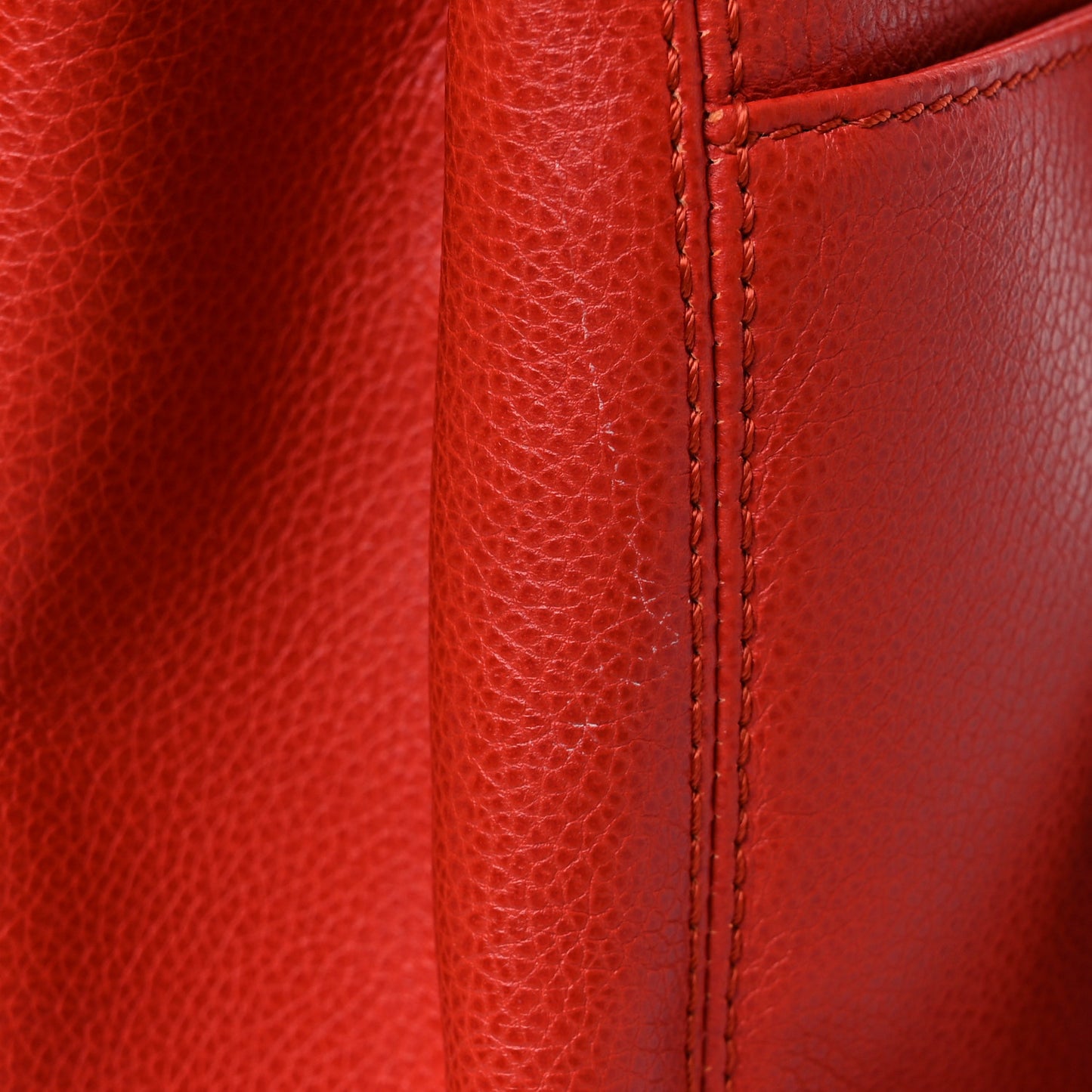 Calfskin Small Cerf Shopper Tote Red