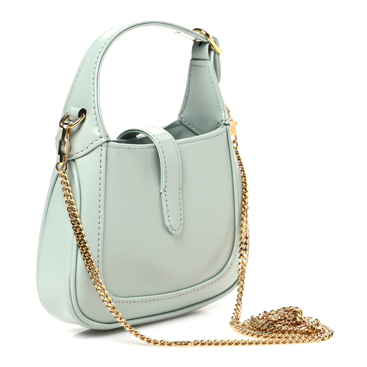 Boarded Dyana Lux Calfskin Super Mini Jackie 1961 Hobo  Salvy Green