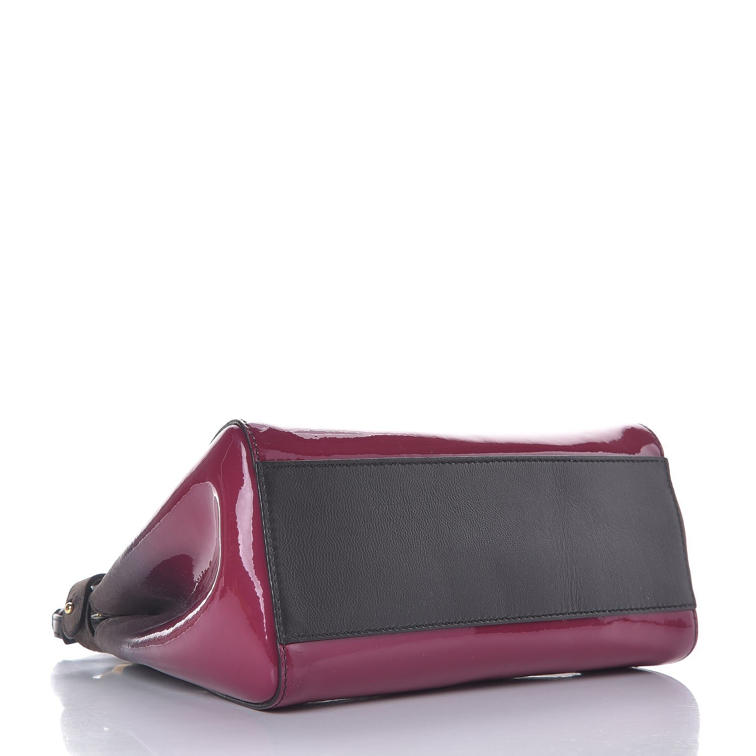 Fendi Suede Patent Calfskin Ombre Mini Peekaboo Iconic Satchel Magenta 4 of 10