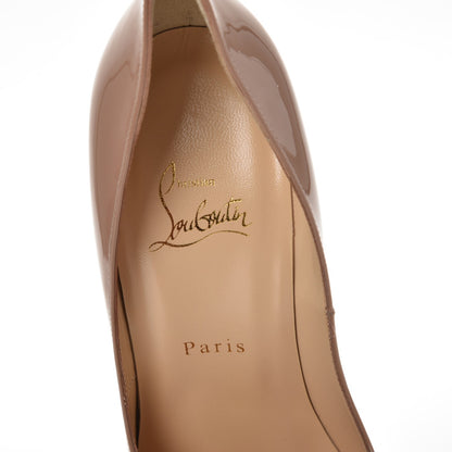 Christian Louboutin Patent Lady Peep 150 Pumps 39.5 Nude 7 of 7