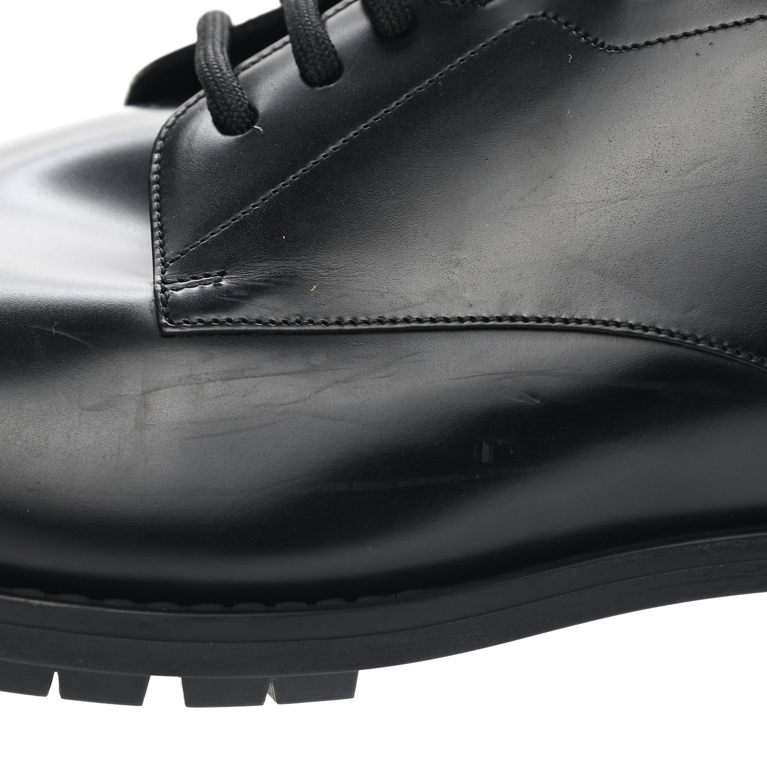 Louis Vuitton Calfskin Mens Formal Derby Shoes 9.5 Black 10 of 11
