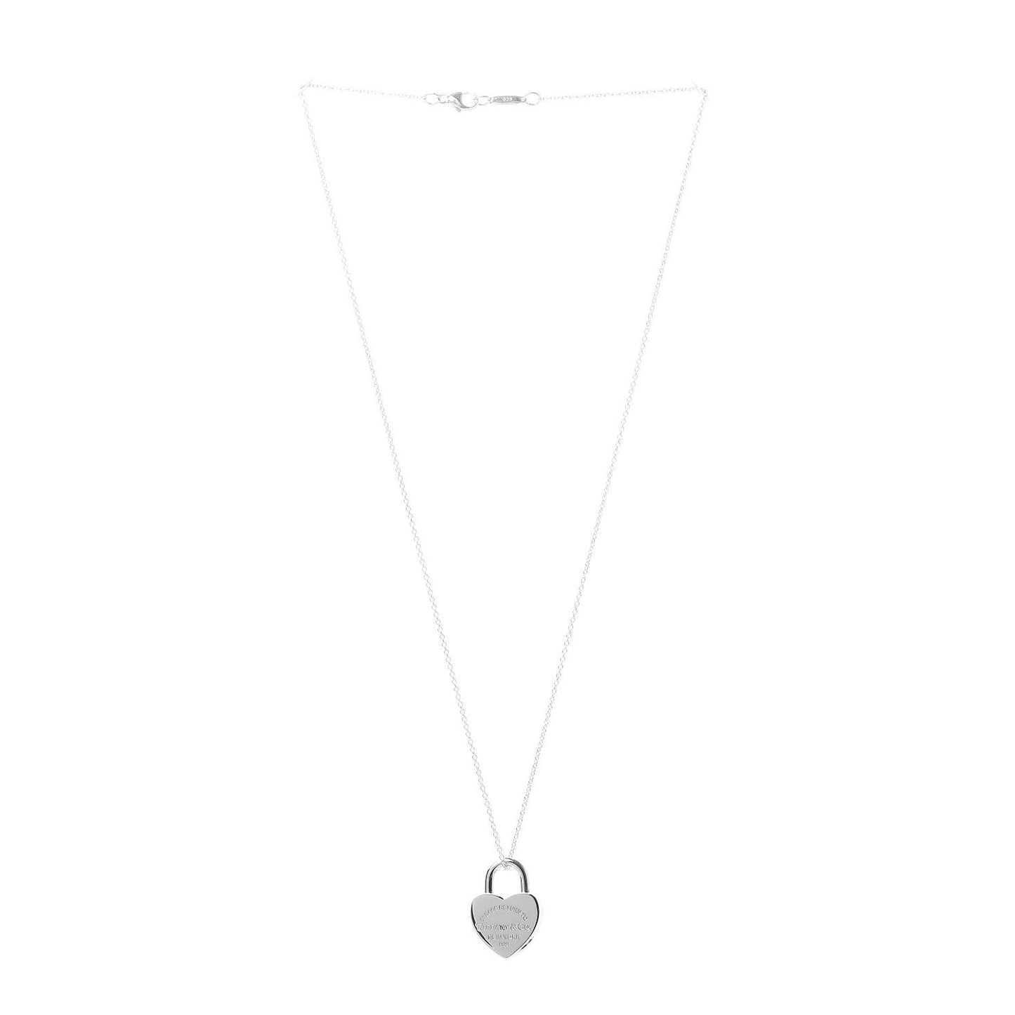 Sterling Silver Return to Heart Lock Pendant Necklace