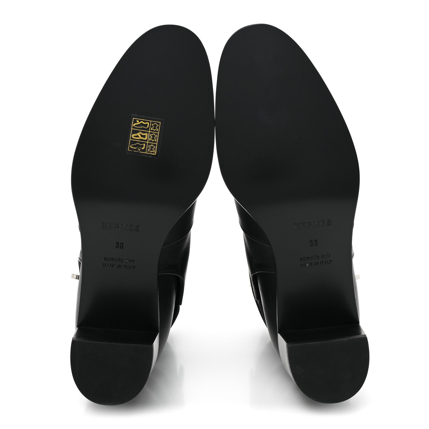 Hermes Calfskin Frenchie 50 Ankle Boots 36 Black 5 of 10