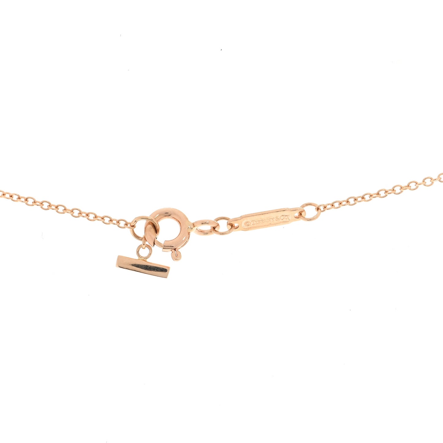18K Rose Gold Small T Smile Pendant Necklace