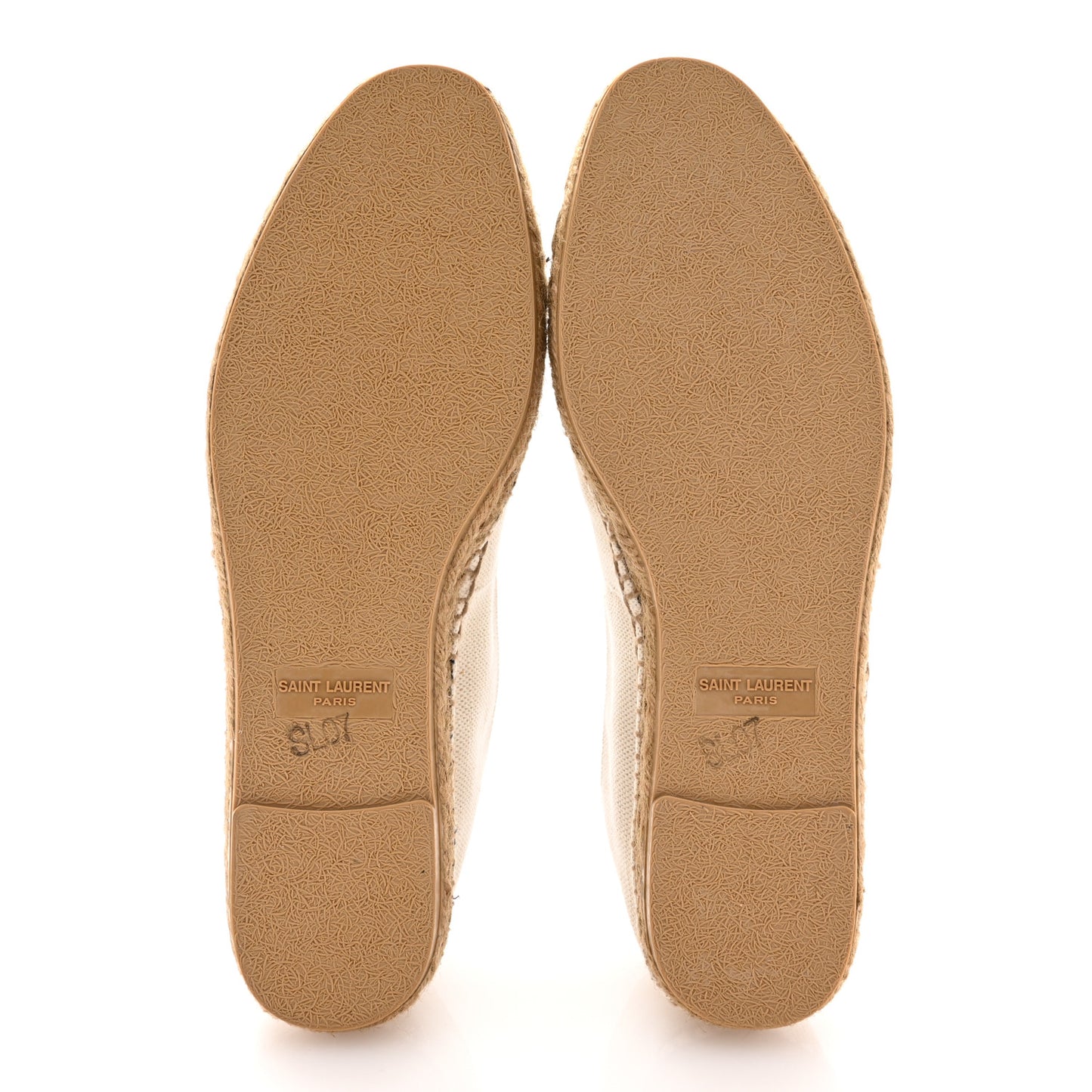 Canvas Nappa Elba Light Logo Embroidered Espadrilles 40 Ecru