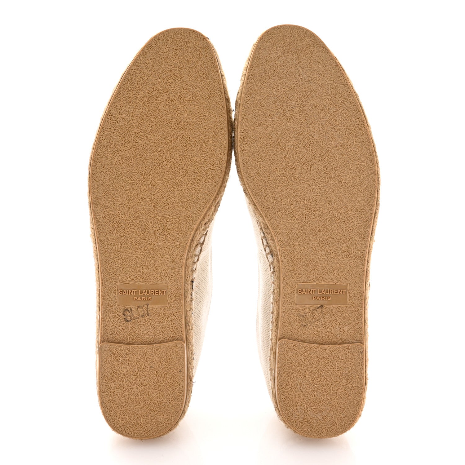 Saint Laurent Canvas Nappa Elba Light Logo Embroidered Espadrilles 40 Ecru 7 of 15