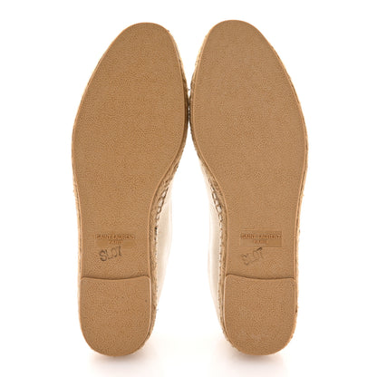 Saint Laurent Canvas Nappa Elba Light Logo Embroidered Espadrilles 40 Ecru 7 of 15