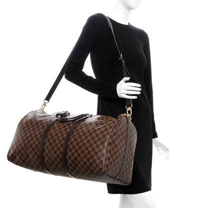 Louis Vuitton Damier Ebene Keepall Bandouliere 55 2 of 7