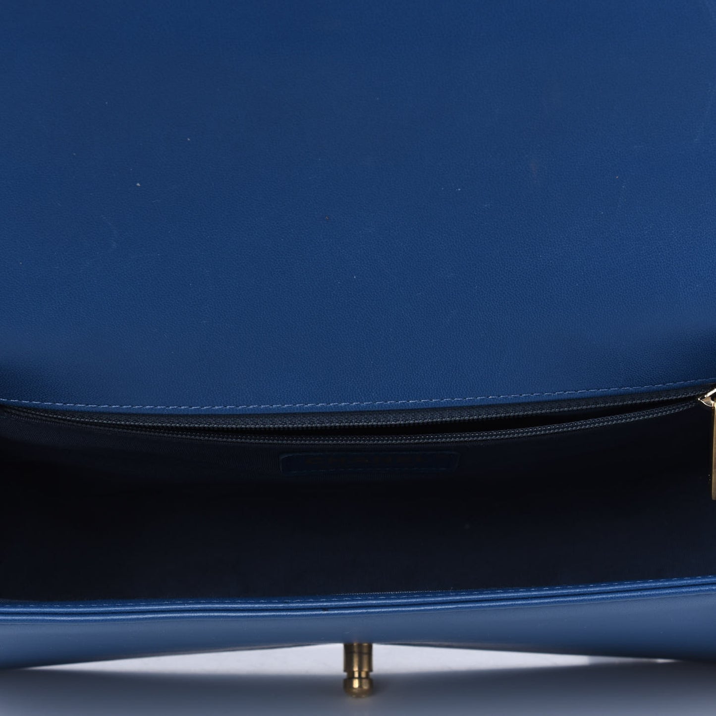 Lambskin Quilted New Medium Boy Flap Dark Navy Blue