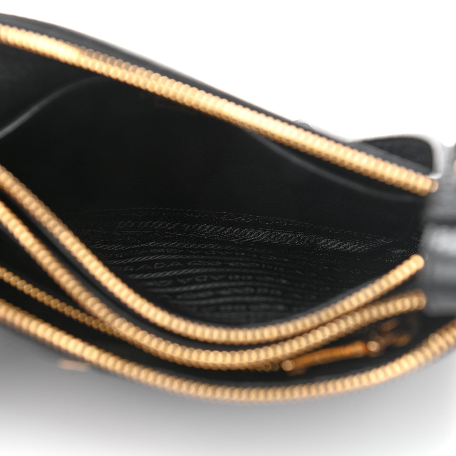 Prada Vitello Daino Double Zip Crossbody Bag Black 4 of 15