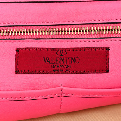 Valentino Garavani Vitello Medium Rockstud Tote Fuxia Fluo 6 of 9