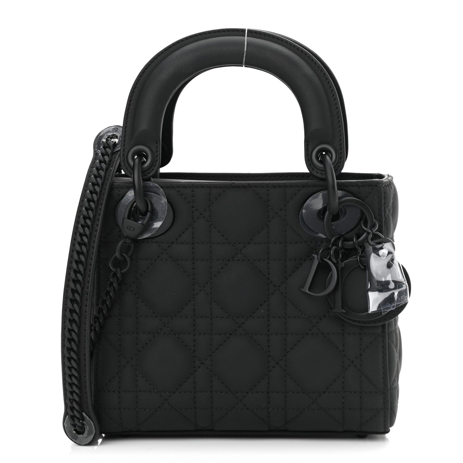 Christian Dior Ultra Matte Calfskin Cannage Mini Lady Dior Black 1 of 12