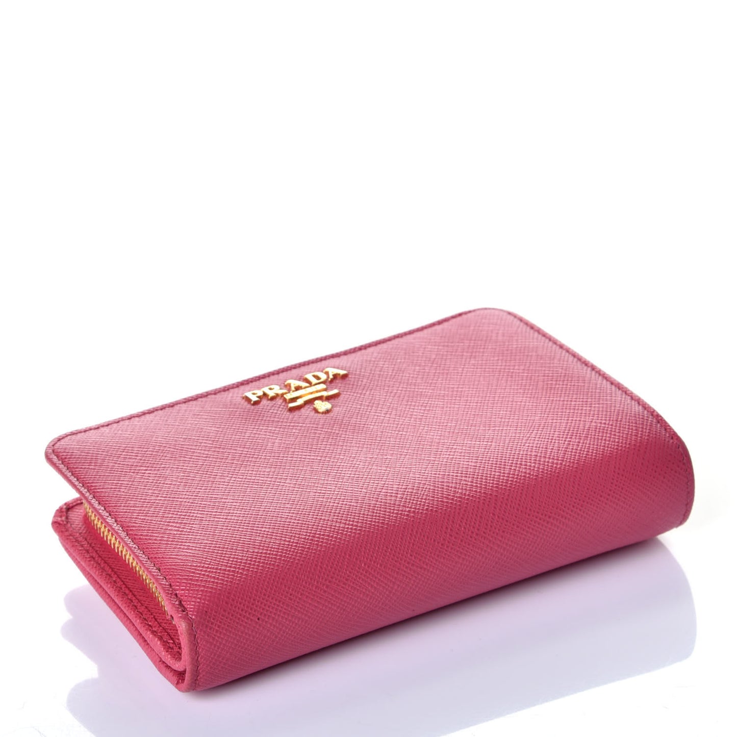 Saffiano Metal Compact Wallet Peonia